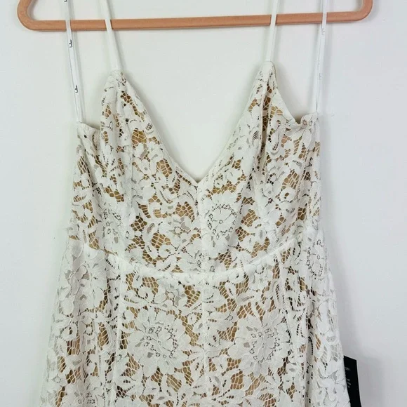 LULU'S One Wish White Lace Midi Dress Size Large NWT - Picture 7 of 14